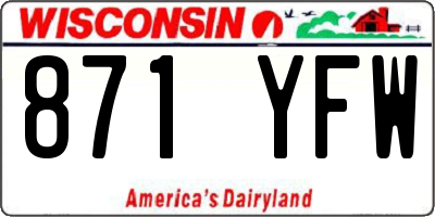 WI license plate 871YFW