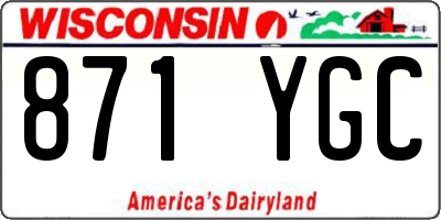 WI license plate 871YGC