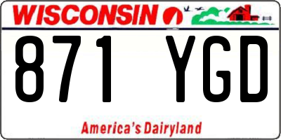WI license plate 871YGD