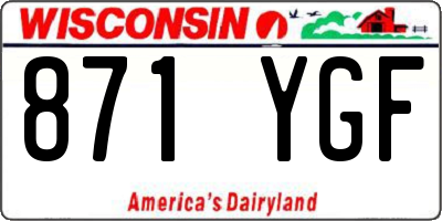 WI license plate 871YGF