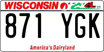 WI license plate 871YGK