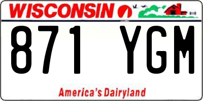 WI license plate 871YGM