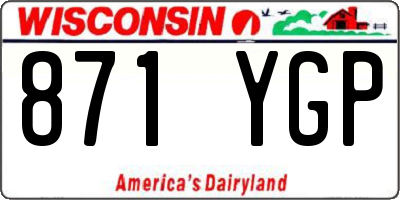 WI license plate 871YGP