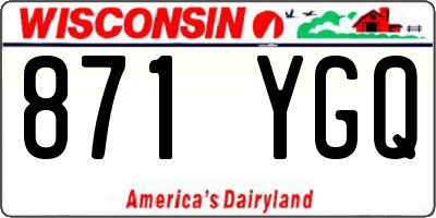 WI license plate 871YGQ