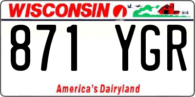 WI license plate 871YGR