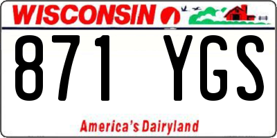 WI license plate 871YGS