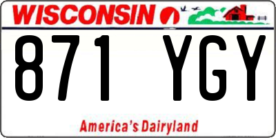 WI license plate 871YGY