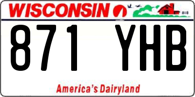WI license plate 871YHB