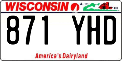 WI license plate 871YHD