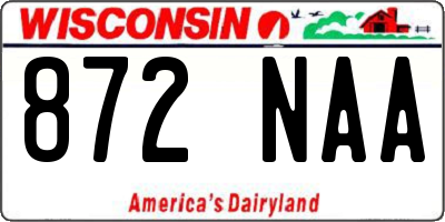 WI license plate 872NAA