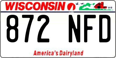 WI license plate 872NFD