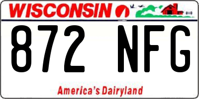 WI license plate 872NFG