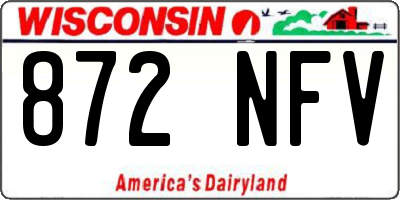 WI license plate 872NFV