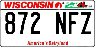 WI license plate 872NFZ