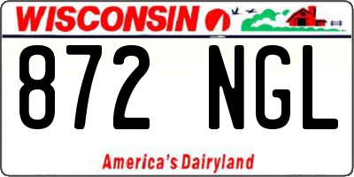 WI license plate 872NGL