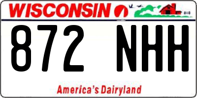 WI license plate 872NHH