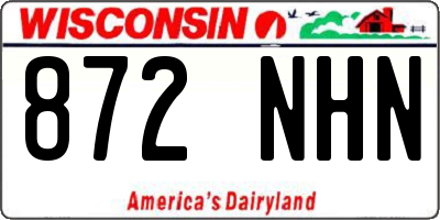 WI license plate 872NHN