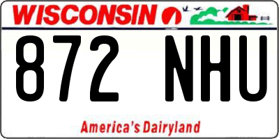 WI license plate 872NHU