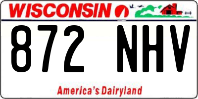 WI license plate 872NHV