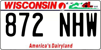 WI license plate 872NHW