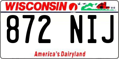 WI license plate 872NIJ