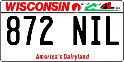 WI license plate 872NIL