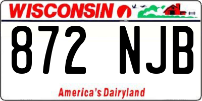 WI license plate 872NJB