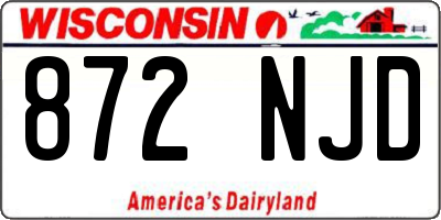 WI license plate 872NJD