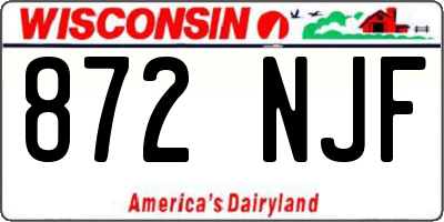 WI license plate 872NJF