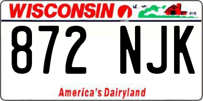 WI license plate 872NJK