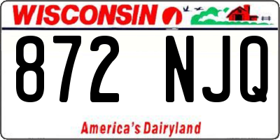 WI license plate 872NJQ