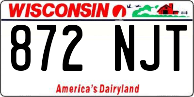 WI license plate 872NJT