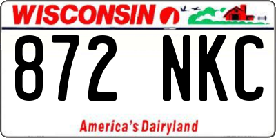 WI license plate 872NKC