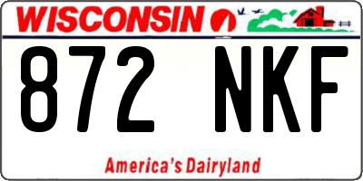 WI license plate 872NKF
