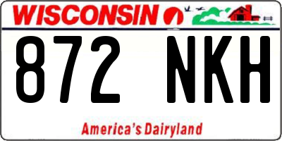 WI license plate 872NKH