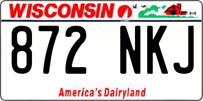 WI license plate 872NKJ