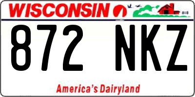 WI license plate 872NKZ