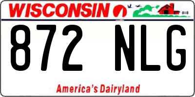 WI license plate 872NLG