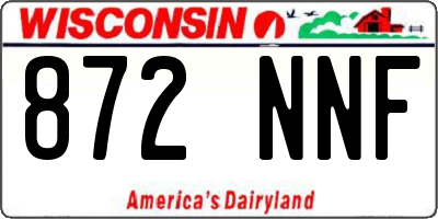 WI license plate 872NNF