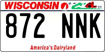 WI license plate 872NNK