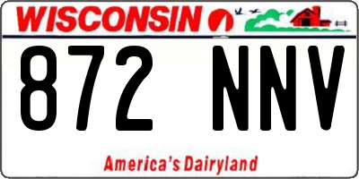 WI license plate 872NNV