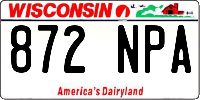 WI license plate 872NPA