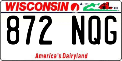 WI license plate 872NQG