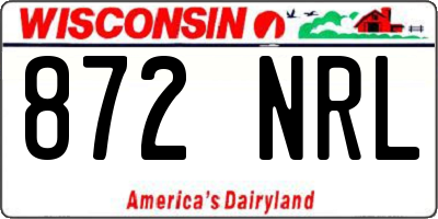 WI license plate 872NRL