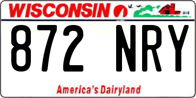 WI license plate 872NRY