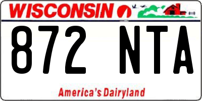WI license plate 872NTA