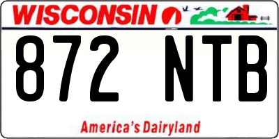 WI license plate 872NTB