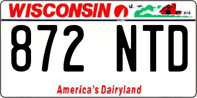 WI license plate 872NTD
