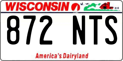 WI license plate 872NTS