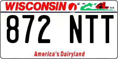 WI license plate 872NTT